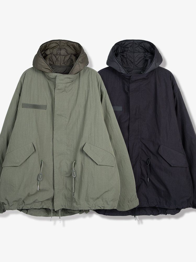 キルティングジャケット マウンテンパーカー 取り外し ライナー キャンピング キャンプ ハイクオリティ 多い ディテール FW ユニセックス