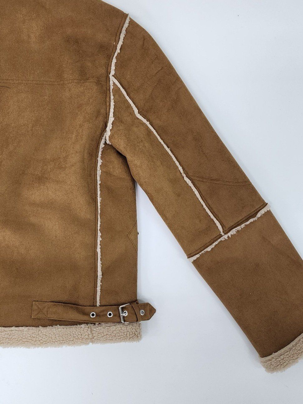 オーバーサイズ ムートン ユニセックス カップルルック カジュアル ダンディ デイリーウェア スウェード