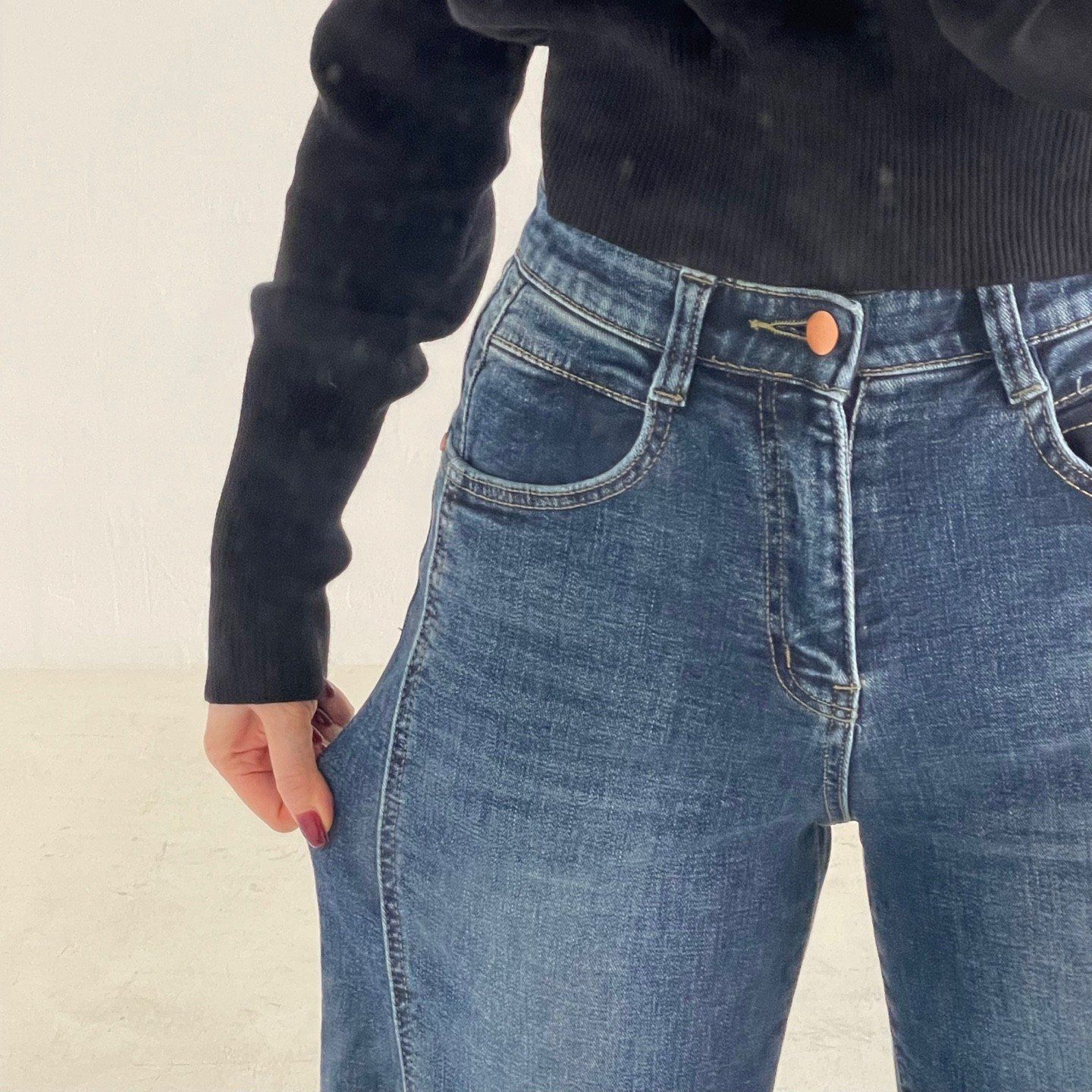 スリット ワイドパンツ