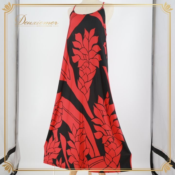 フラダンス 衣装 ワンピース ドレス Kuulei Hawaii レッド系