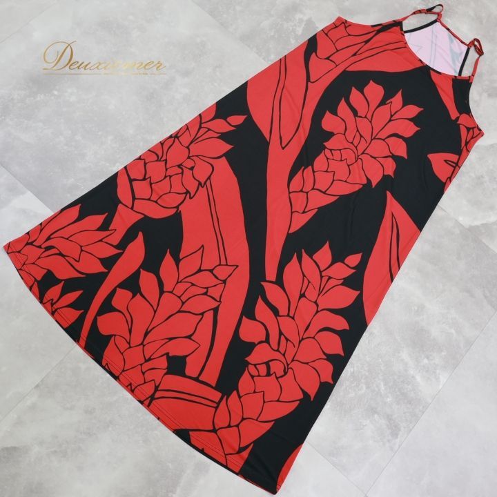 フラダンス 衣装 ワンピース ドレス Kuulei Hawaii レッド系