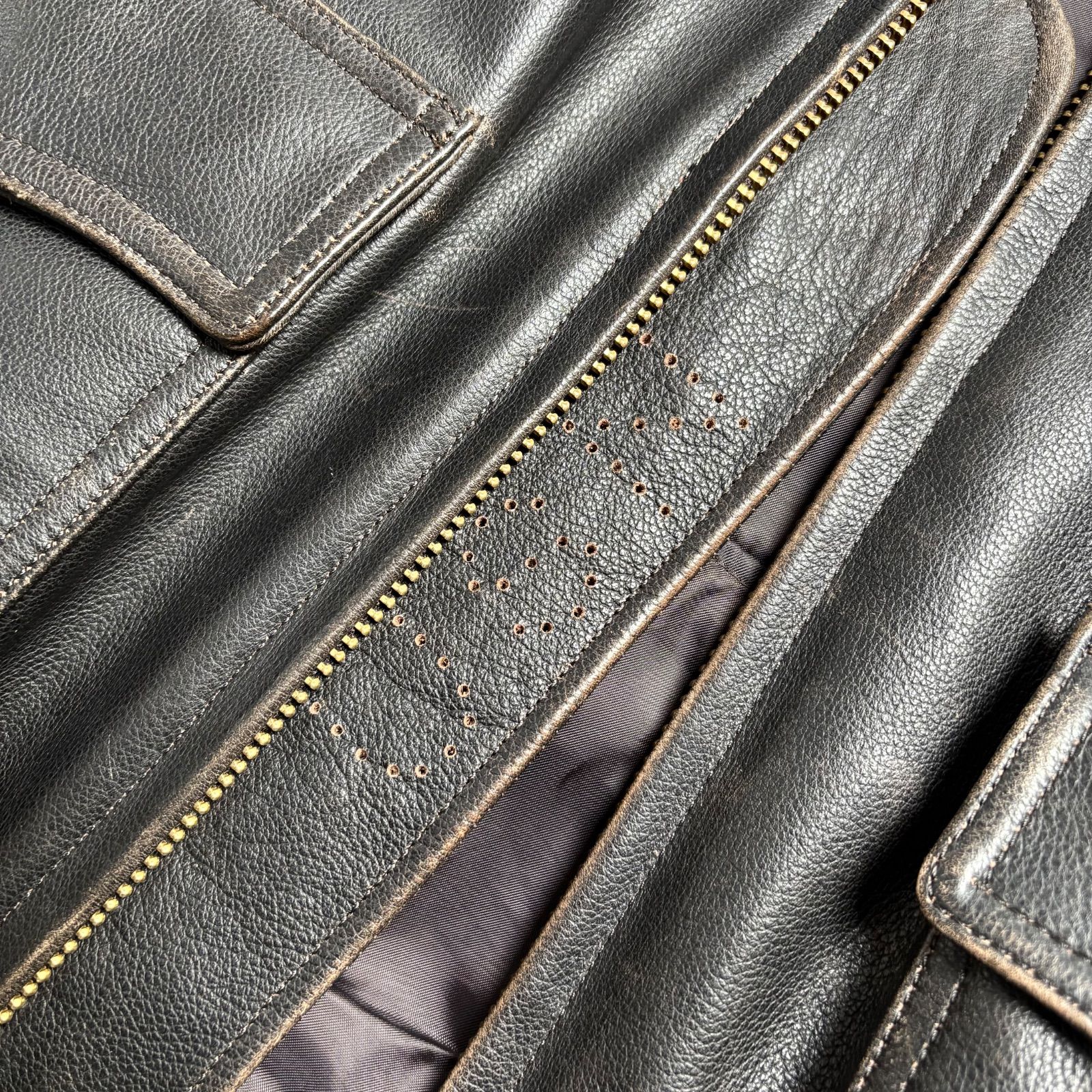 【本革】MORGAN PRODUCTION レザージャケット 茶 XL フライト 本革】MORGAN PRODUCTION レザージャケット 茶 XL フライトジャケット