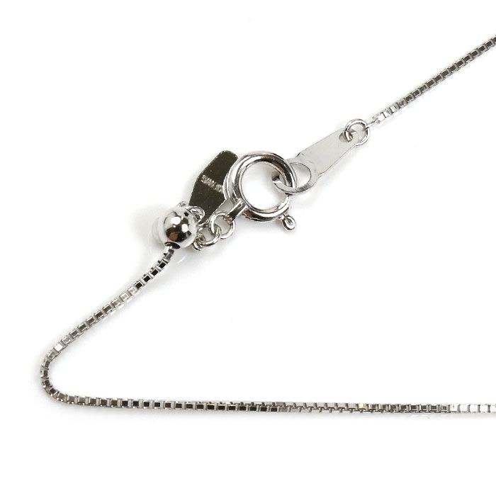 K18WG ホワイトゴールド ネックレス ベネチアン 2.4g ~45cm フリー