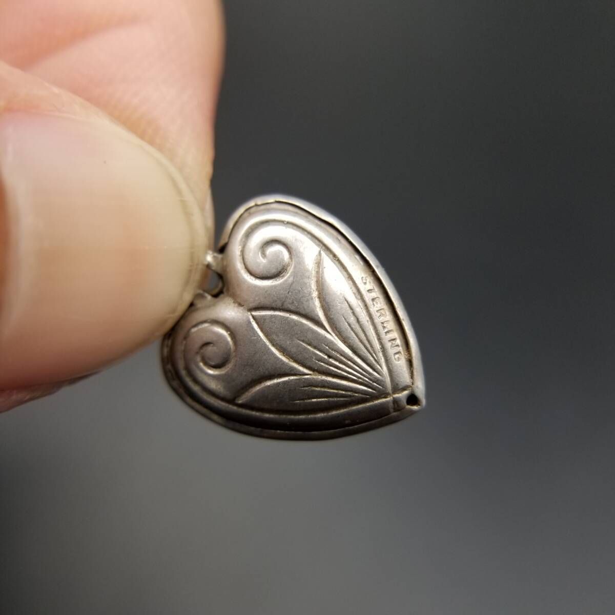 WWII期 花とホースシュー ヴィンテージ パフィーハート 925 シルバー