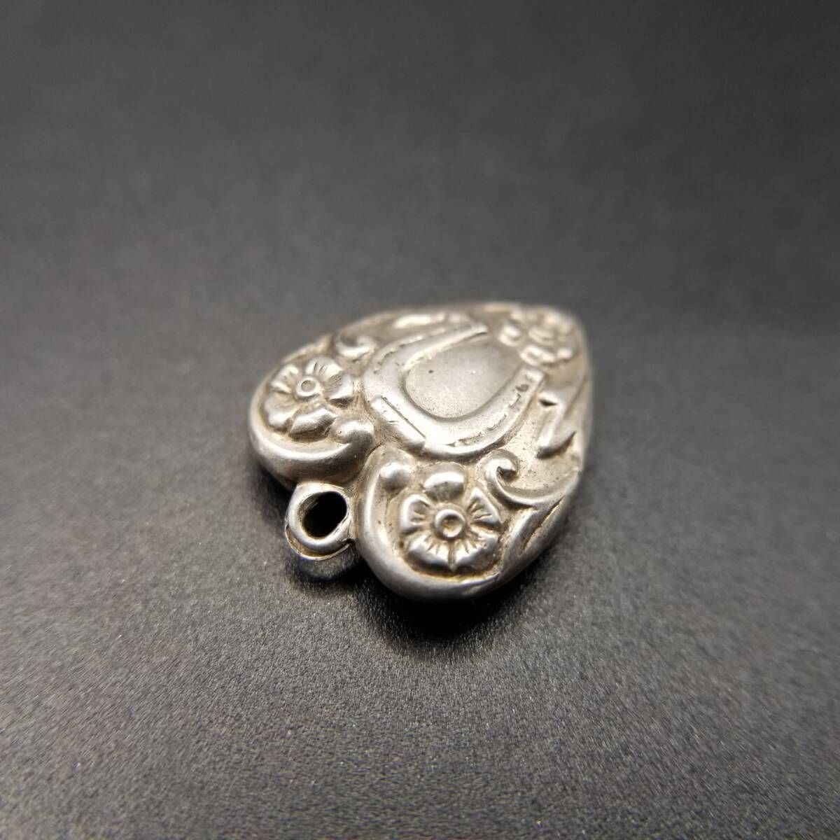 WWII期 花とホースシュー ヴィンテージ パフィーハート 925 シルバー