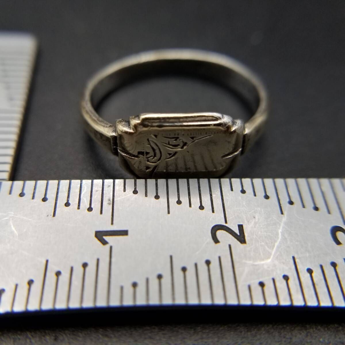 60'70's頃 JHW社製 英国 ヴィンテージ シグネット リング 指輪 925