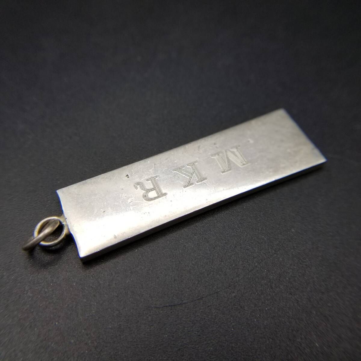 2000年 英国 ヴィンテージ ミレニアム 長方形バー 925 シルバー