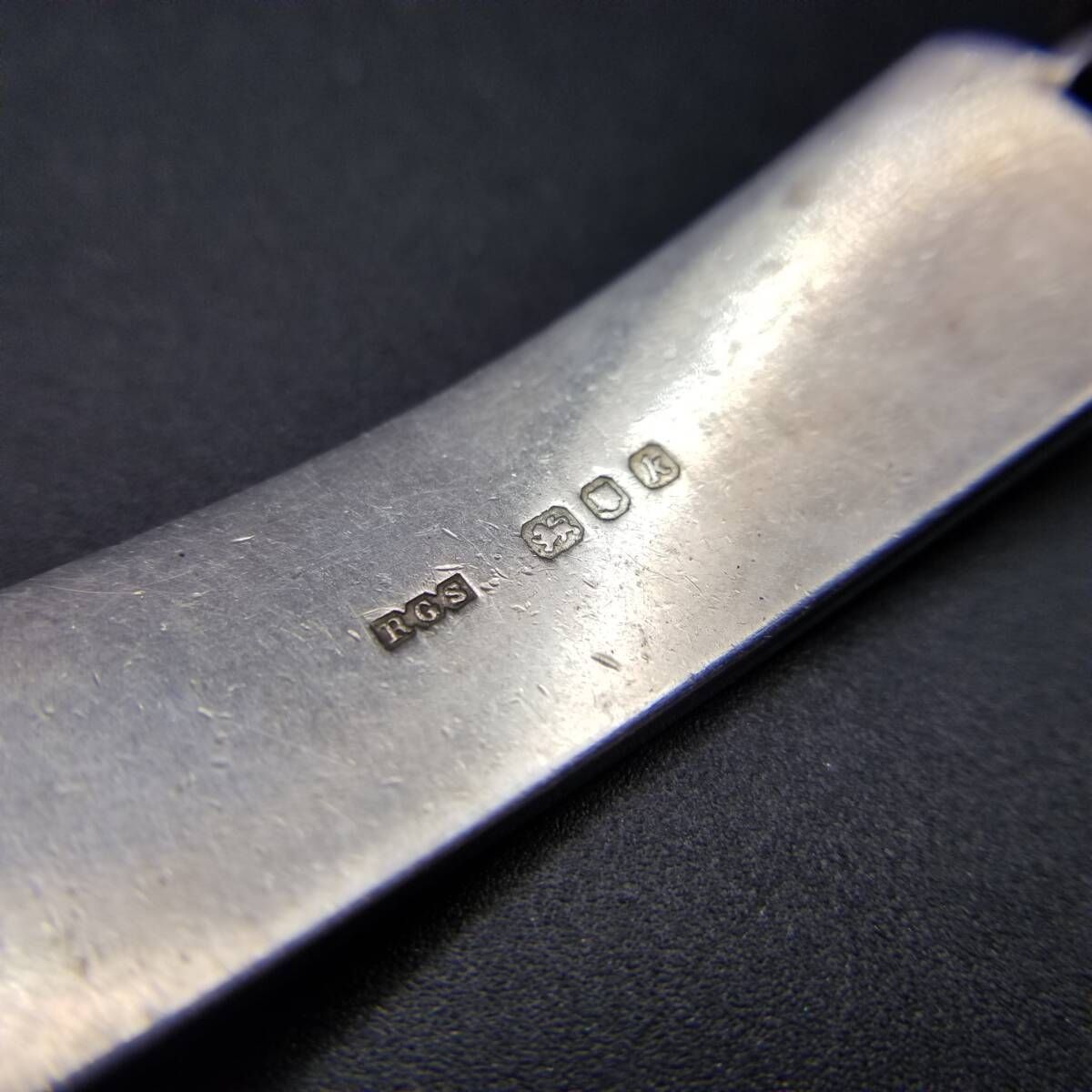  1965年 英国 ヴィンテージ IDタグ 長方形プレート 喜平チェーン ブレスレット 925シルバー 銀 London ホールマーク 重厚感 メンズ Y 22 ブレスレット アクセサリー