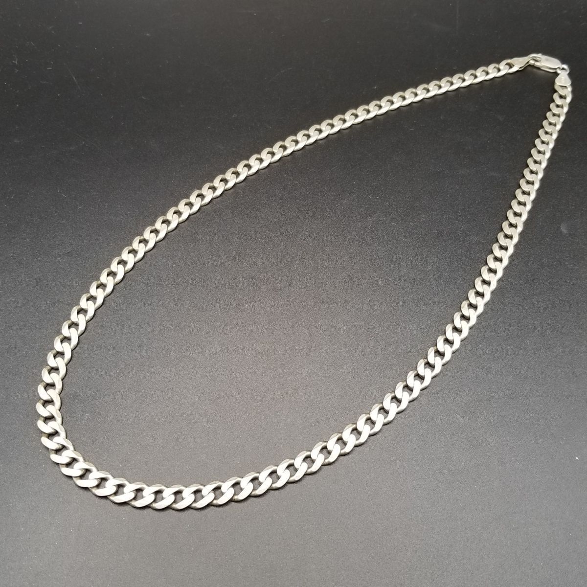 イタリア製 シンプル 喜平チェーン 幅広 925 シルバー ヴィンテージ