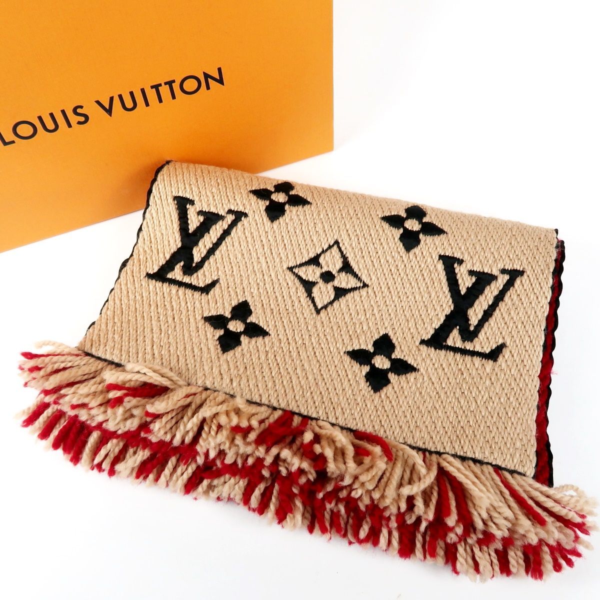 新品同様・未使用】LOUIS VUITTON ヴィトン モノグラム マフラー 