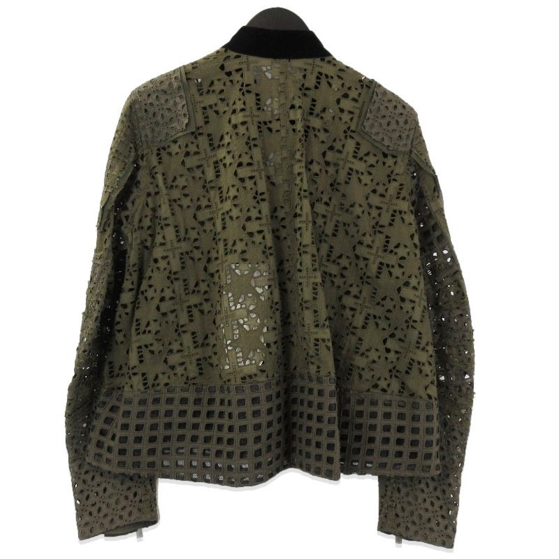 Sacai サカイ ニット ライダース ジャケット カーキ size 2 Sacai サカイ ニット ライダース ジャケット カーキ size 2