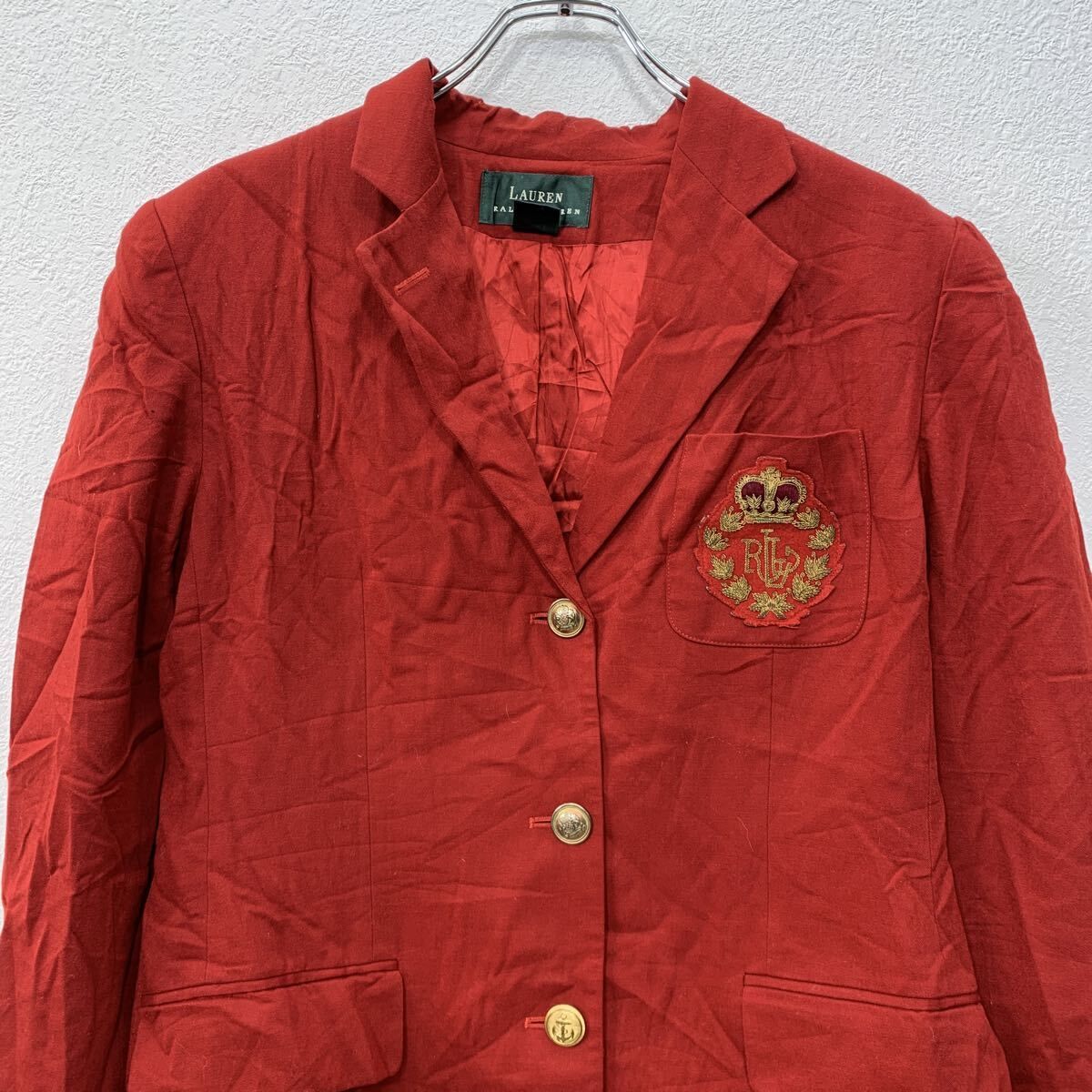 USA製 LAUREN RALPH LAUREN テーラードジャケット XL レディース