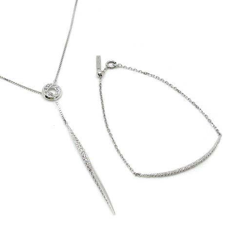 アヤミジュエリー Ayami Jewelry SV925 シルバー ツイスト パヴェ Y字