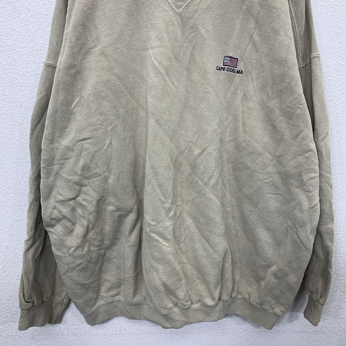 90s USA製 TULTEX ロゴスウェット トレーナー XL ベージュ タル