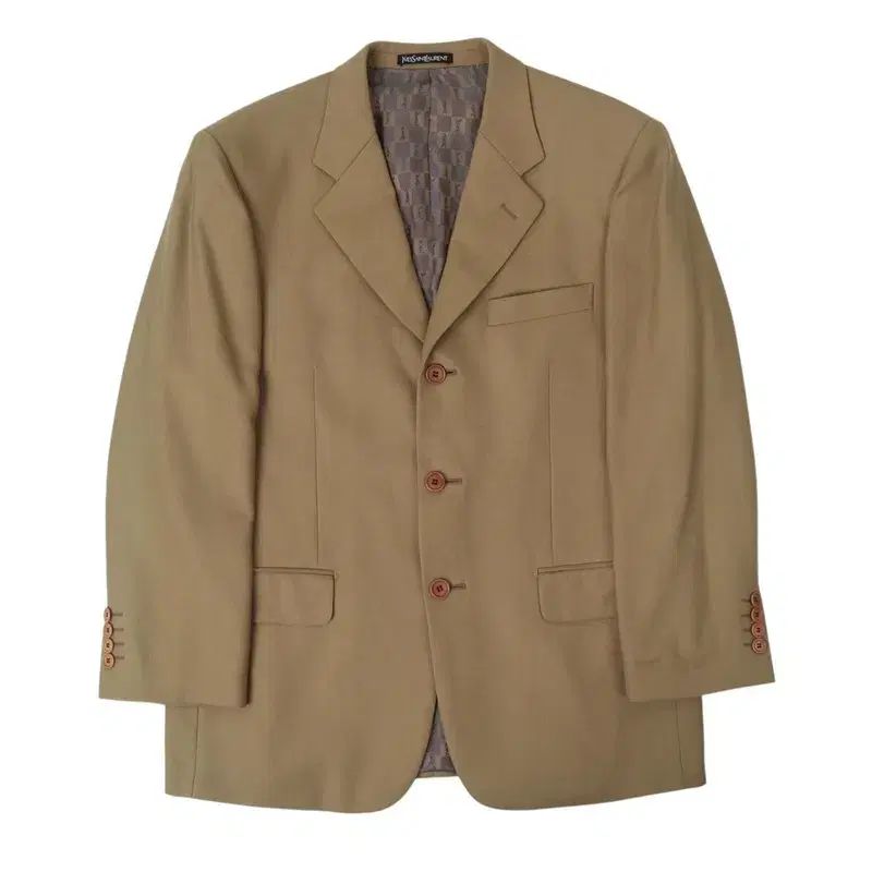 YVES SAINT LAURENT イヴ サンローラン プール オム ベージュ ウール 3 B ブレーザー ジャケット