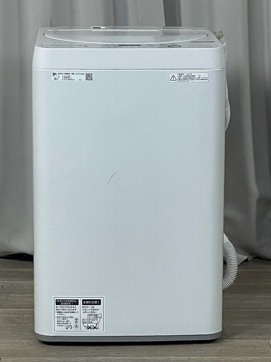 GU96 SHARP 5kg 全自動洗濯機 ES-GE5D 2020年製 / 生活 家電 白物