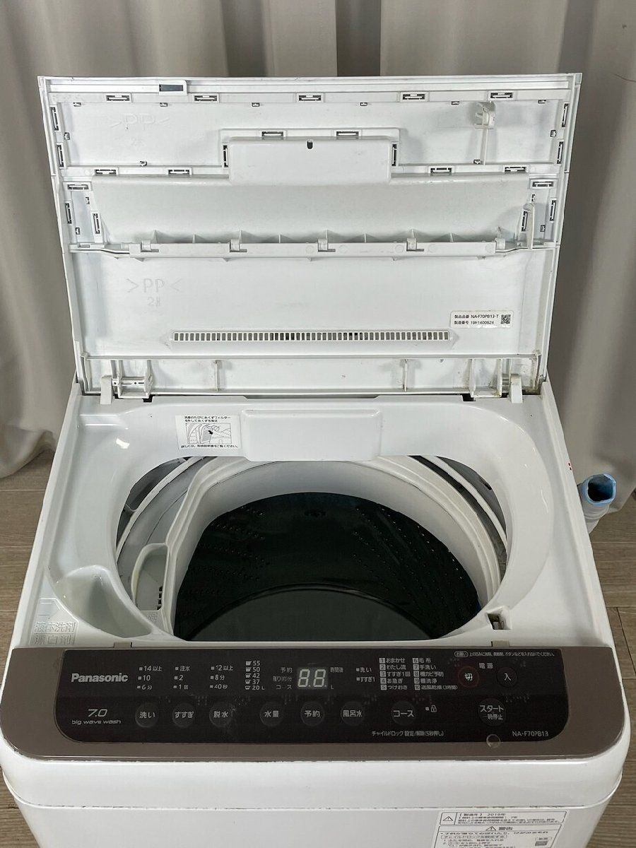  GU 95 Panasonic 7 kg 全自動洗濯機 NA F 70 PB 13 2019年製 生活 家電 白物 神奈川県秦野市 A 3 縦型洗濯機本体 縦型洗濯機