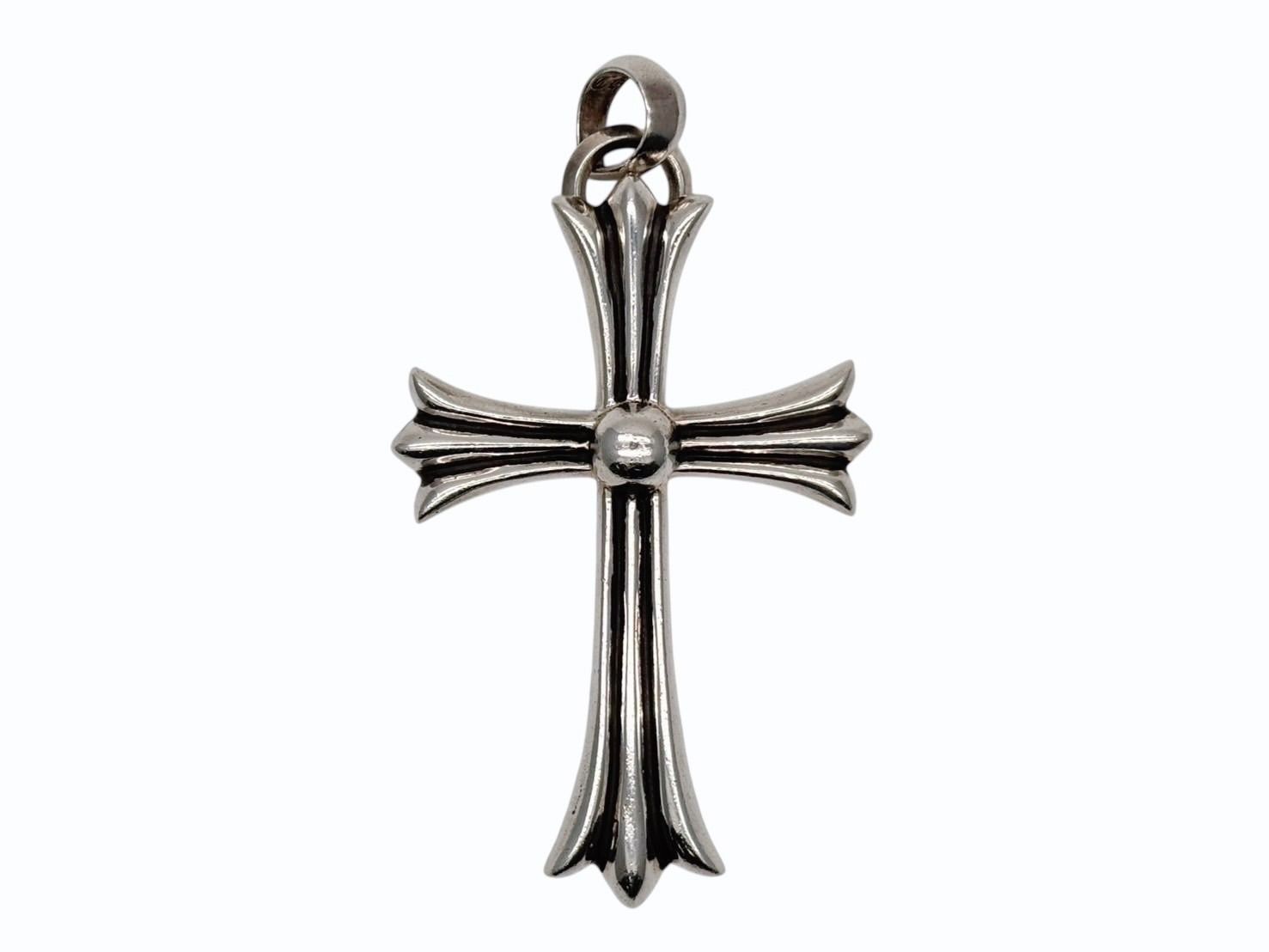 CHROME HEARTS クロムハーツ CH CRS LRG W BALE ラージCHクロス Wベイル ペンダントトップ 重量約44 3 g 4 b 009935