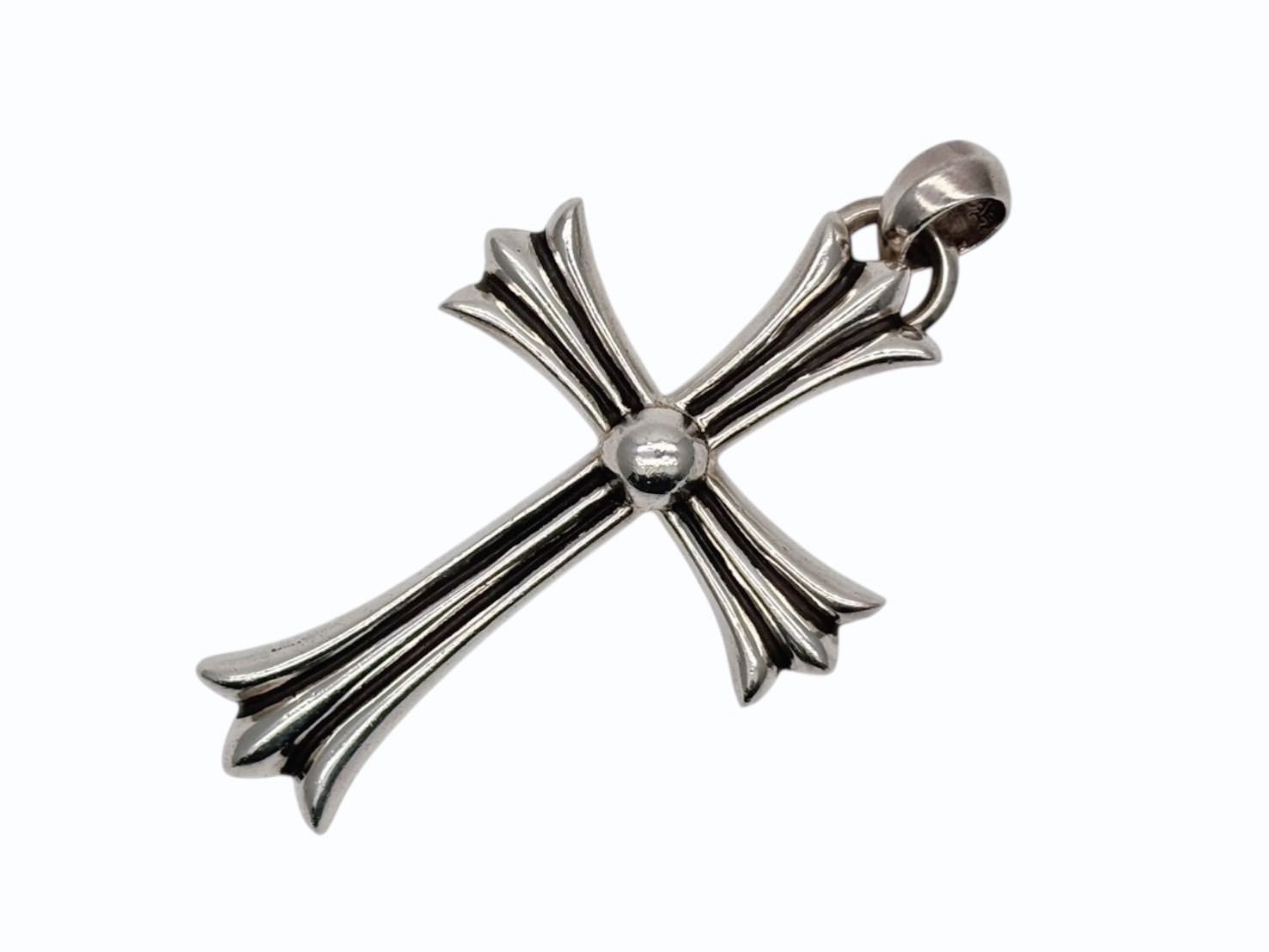 CHROME HEARTS クロムハーツ CH CRS LRG W BALE ラージCHクロス Wベイル ペンダントトップ 重量約44 3 g 4 b 009935