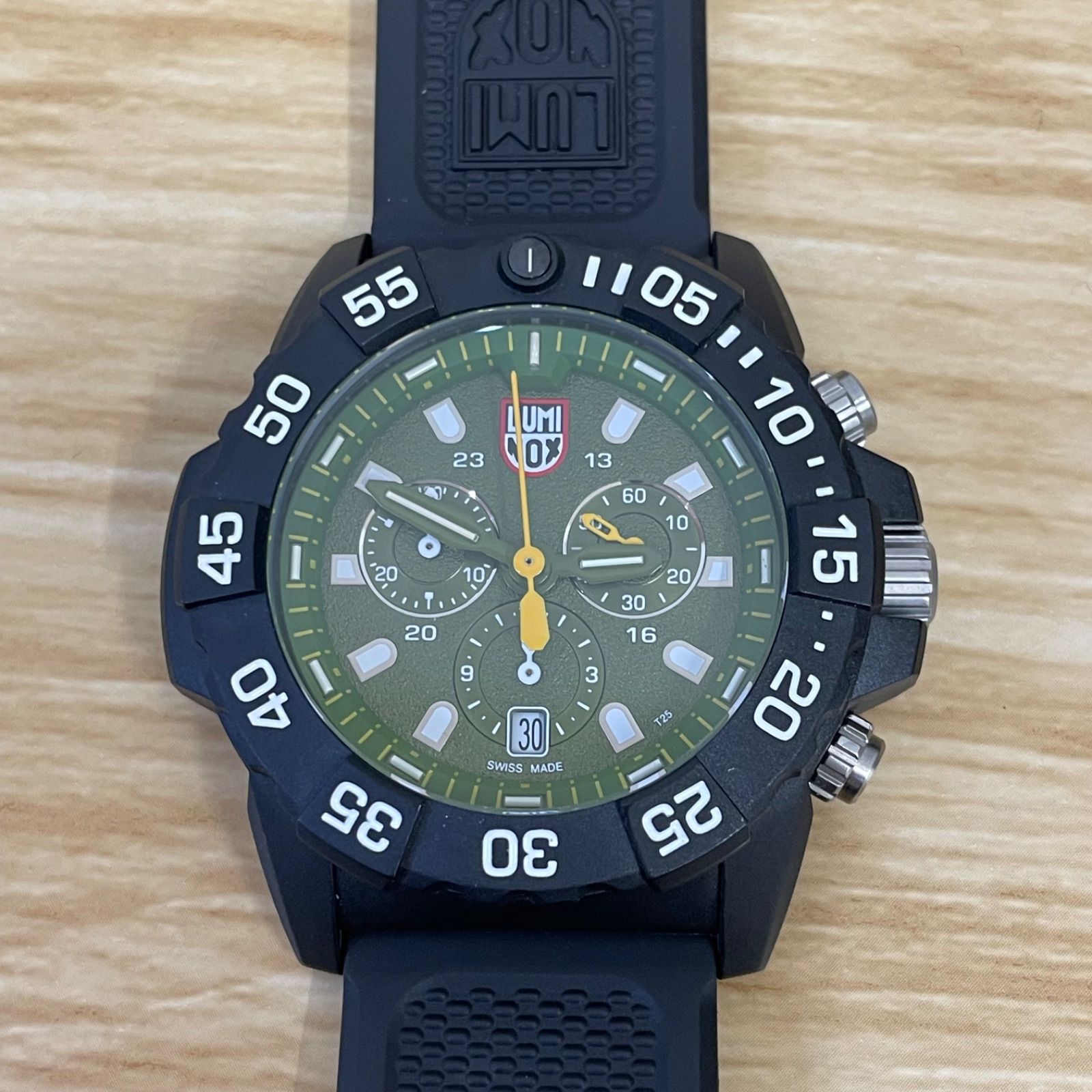 □ルミノックス LUMINOX 3580 クォーツ時計 グリーン文字盤 A25-3503 