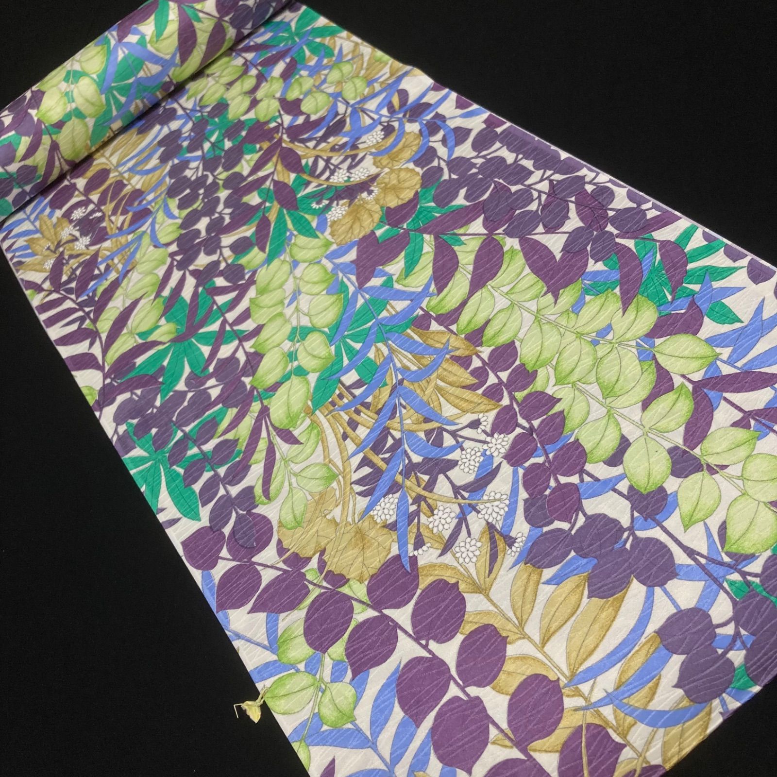  オレンジ着物 y 107 ◾️割と なポリエステル化繊小紋着尺反物5点◾️ 小紋 着物反物