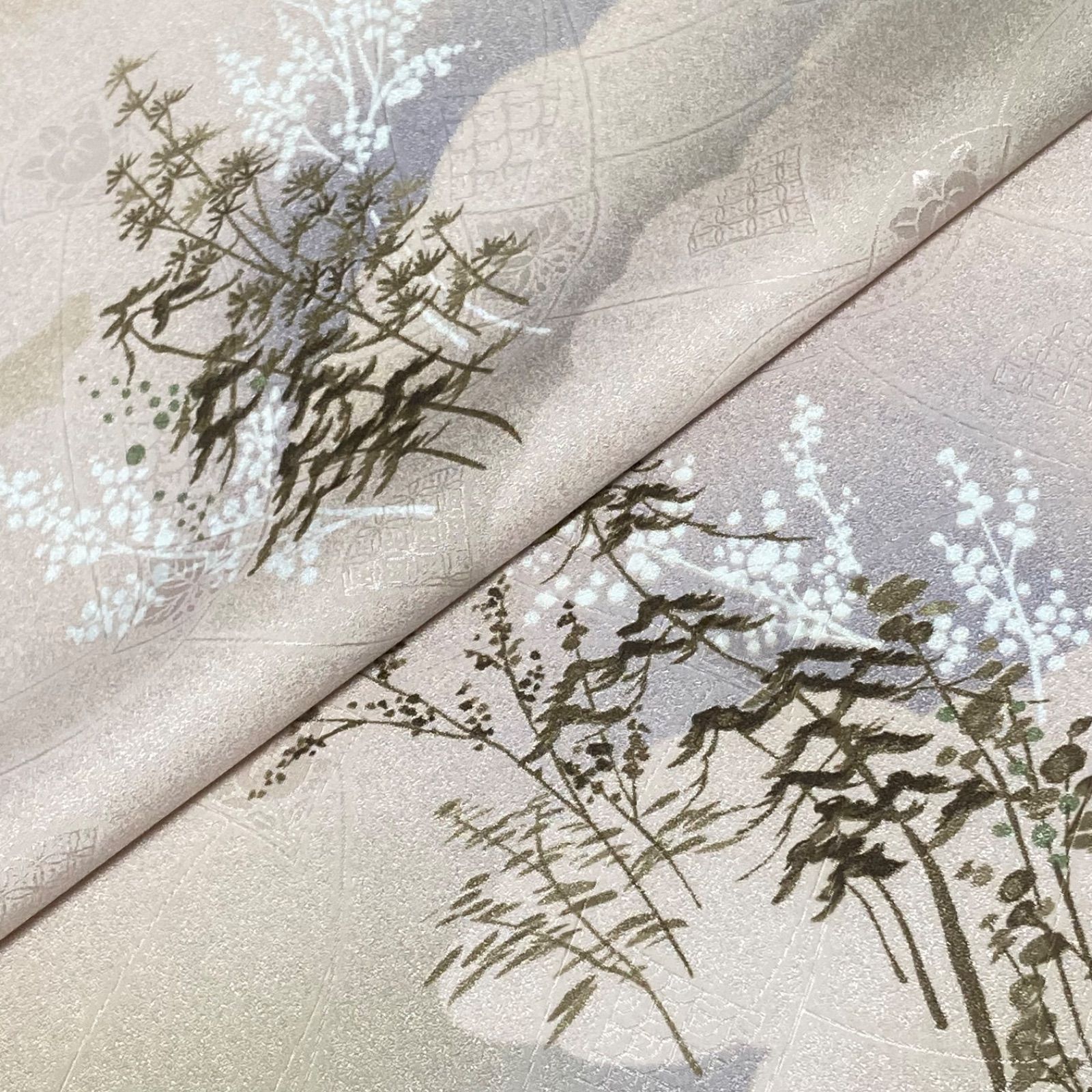 なポリエステル化繊小紋着尺反物5点◾️