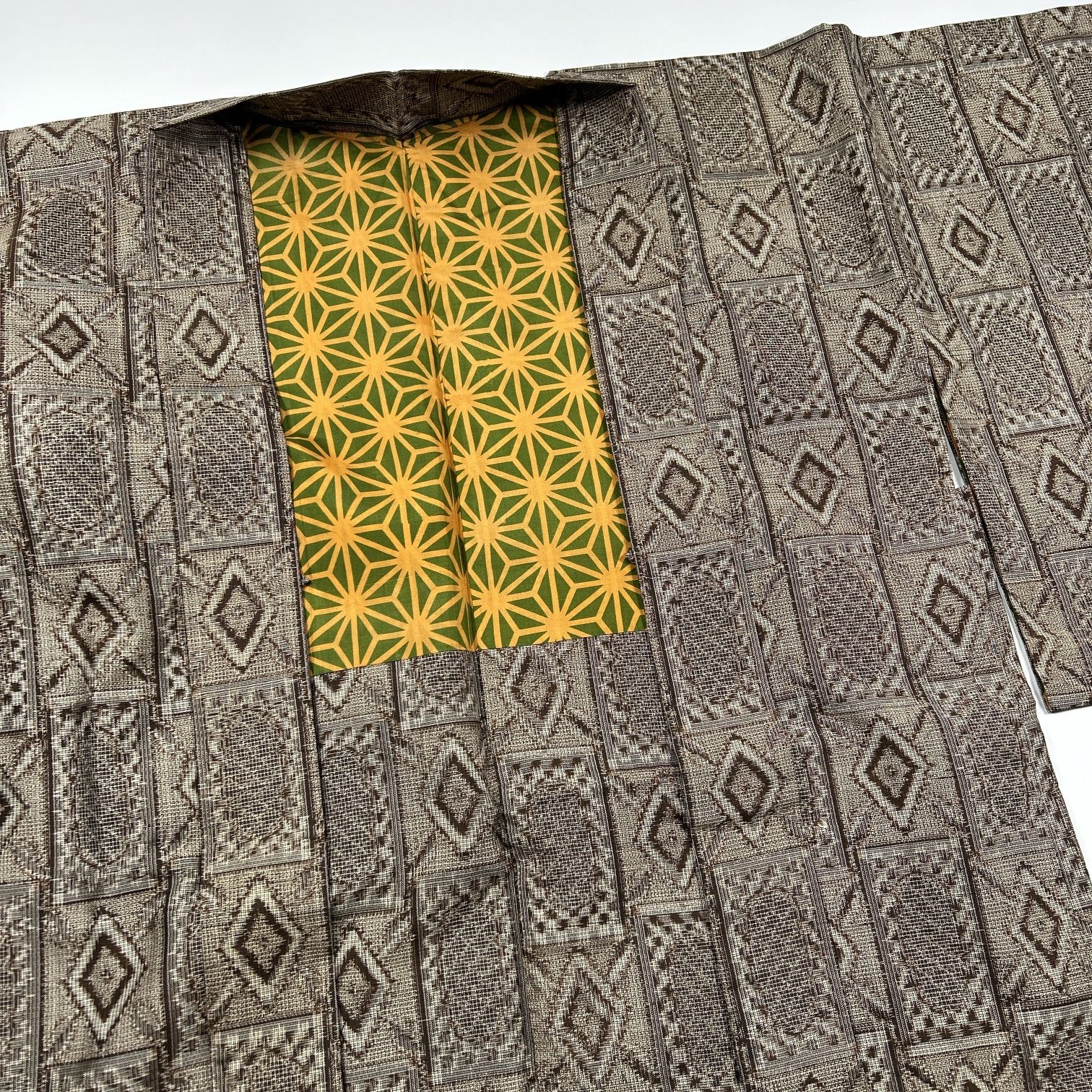 アンティーク大島紬 アンサンブル 4枚 正絹 着物まとめ売り 同梱購入