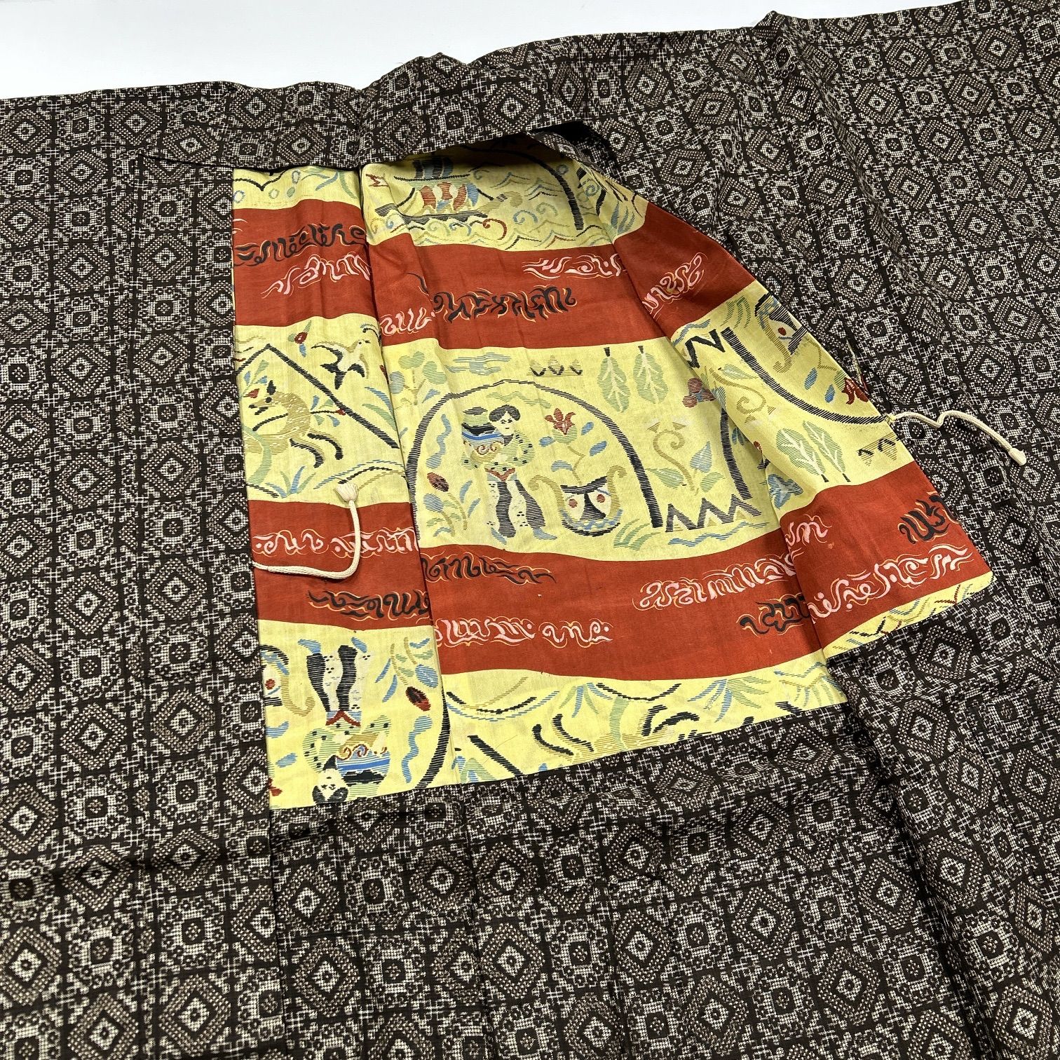 アンティーク大島紬 アンサンブル 4枚 正絹 着物まとめ売り 同梱購入