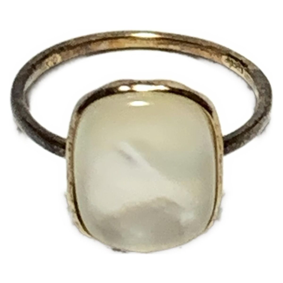 agete アガット リング - K10×白