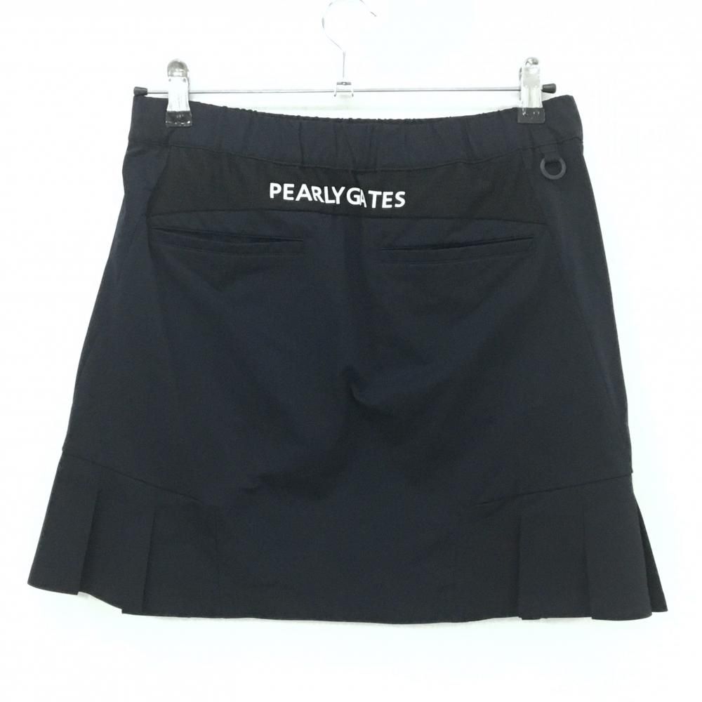 超美品】パーリーゲイツ スカート ダークネイビー サイド裾プリーツ