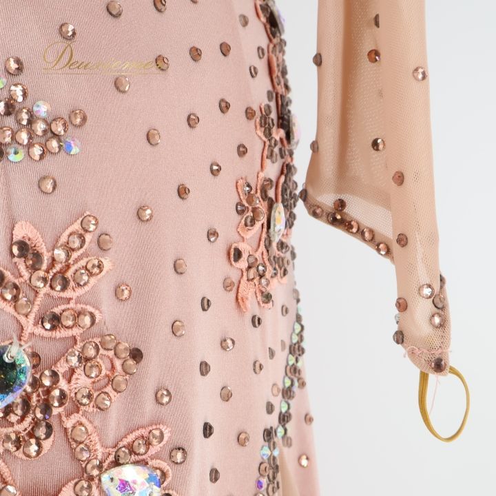 社交ダンス 衣装 ラテン ドレス ワンピース ラテンドレス ピンク