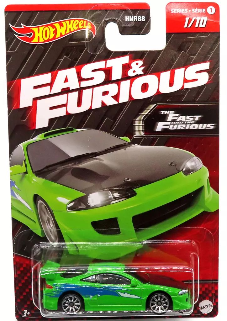 HotWheels 95 Mitsubishi Eclipse ワイスピ 中古】ミニカー 1/64 '95 MITSUBISHI ECLIPSE(ライトグリーン×ブラック