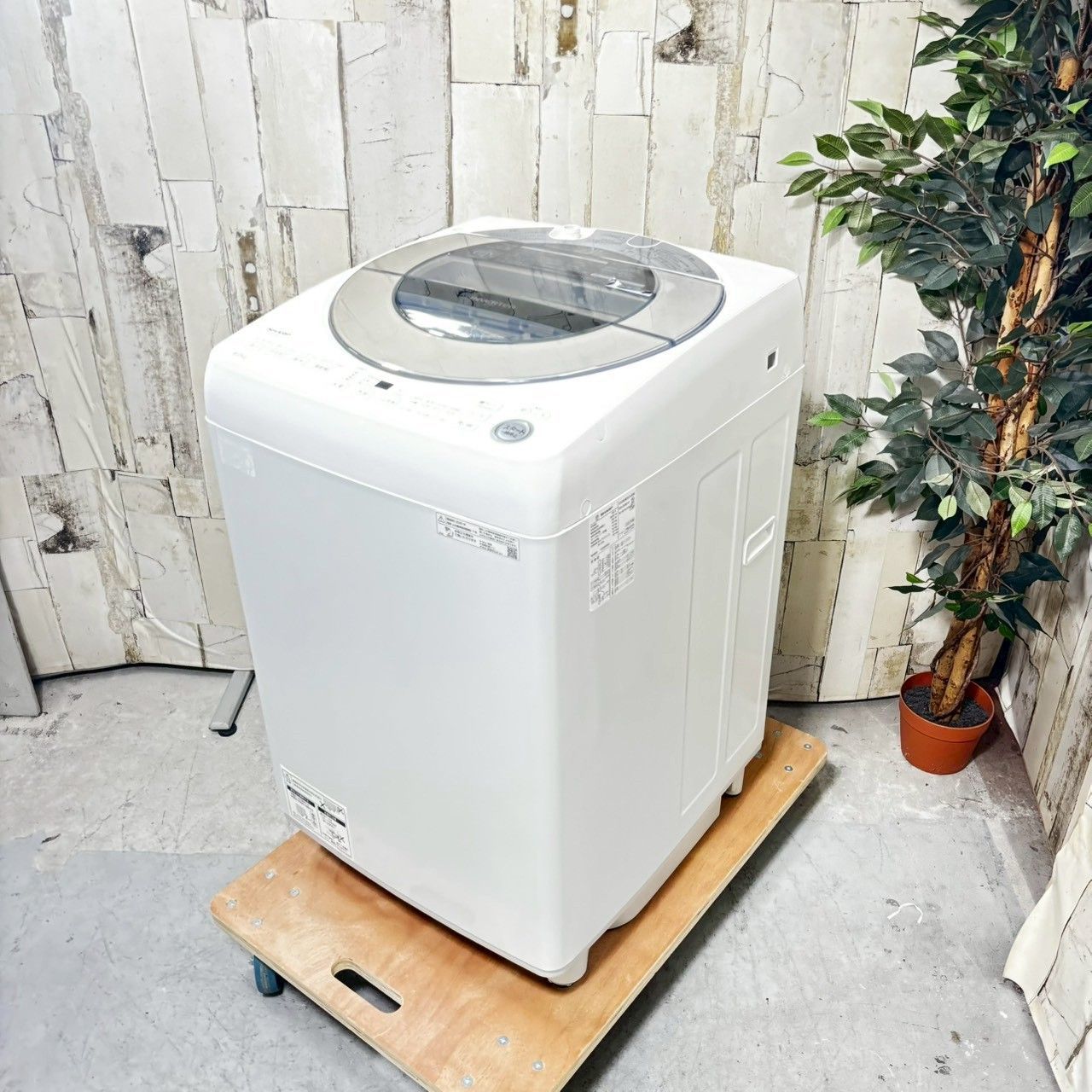 ①【中古美品】2020年製　SHARP 全自動電気洗濯機　ES-GV8E-S 2020年製】 SHARP シャープ ES-GV8E-S 洗濯機 8.0kg - メルカリ