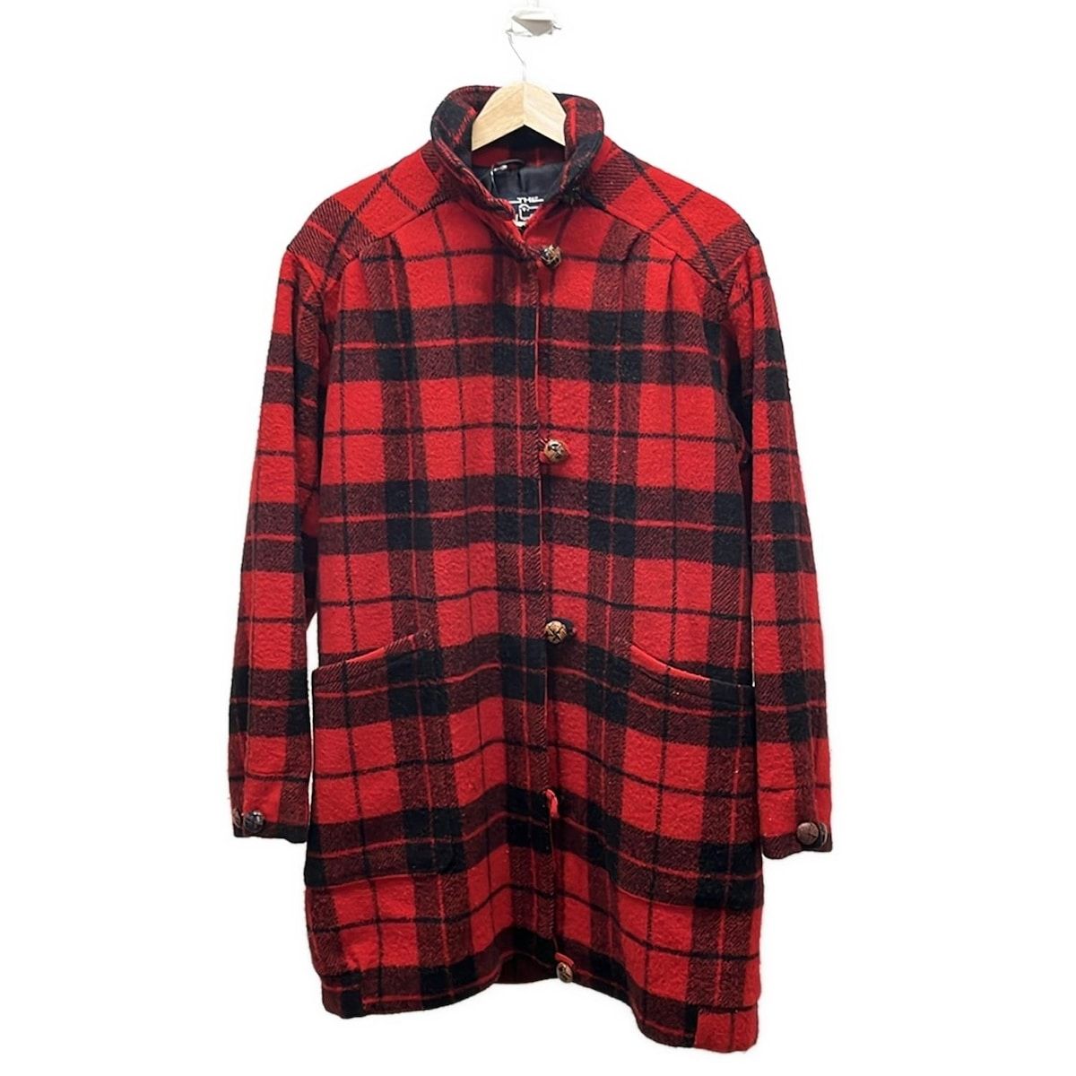WOOLRICH(ウールリッチ) コート サイズM メンズ - レッド×黒 長袖