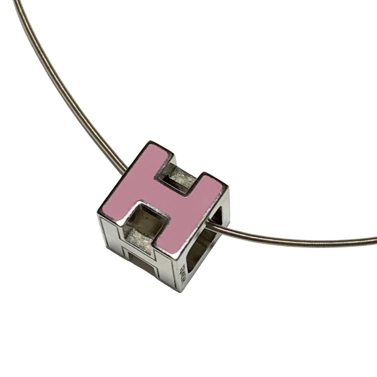 HERMES(エルメス) ネックレス カージュドアッシュ ピンク×シルバー