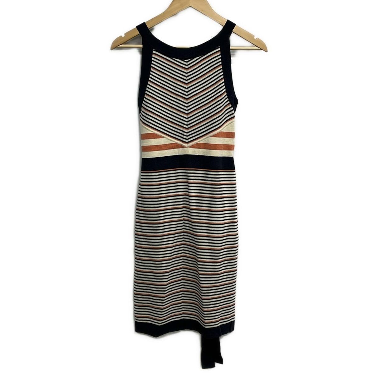 CHANEL シャネル ワンピース サイズ36 S レディース P 32404 ベージュ ダークネイビー オレンジ