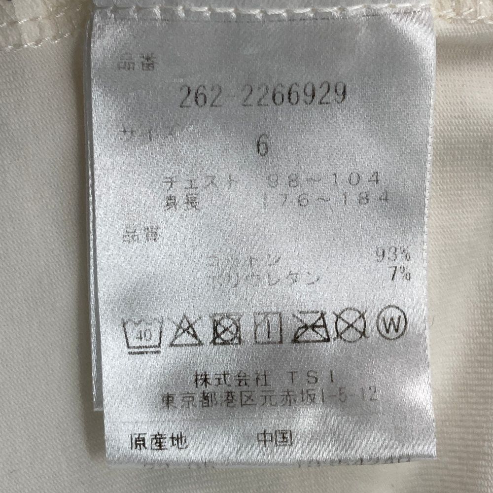 サイズ：6 JACK BUNNY ジャックバニー ハイネック長袖Tシャツ ホワイト