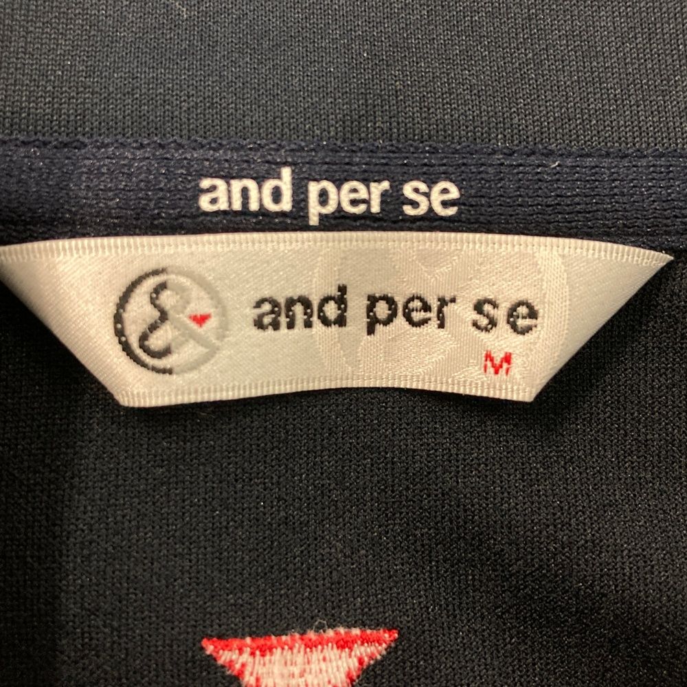 サイズ：M AND PER SE アンパスィ ロゴプリント 長袖ジャケット