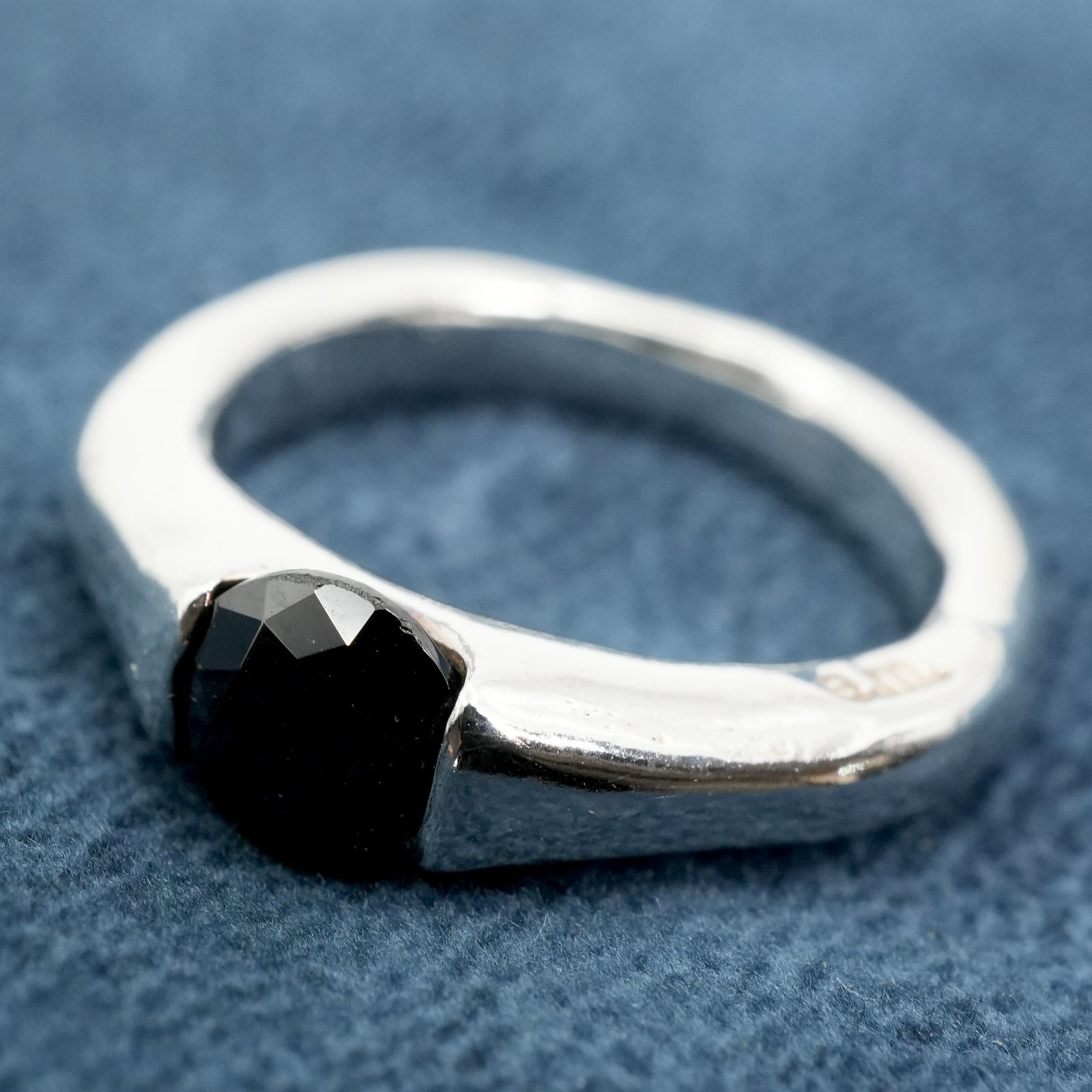 9号 イーエム ブラックジルコニア シルバー リング e.m./25-2321