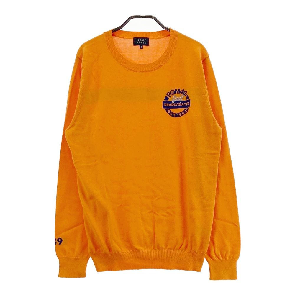 サイズ 5 PEARLY GATES パーリーゲイツ ニットセーター オレンジ系 ゴルフウェア メンズ ストスト