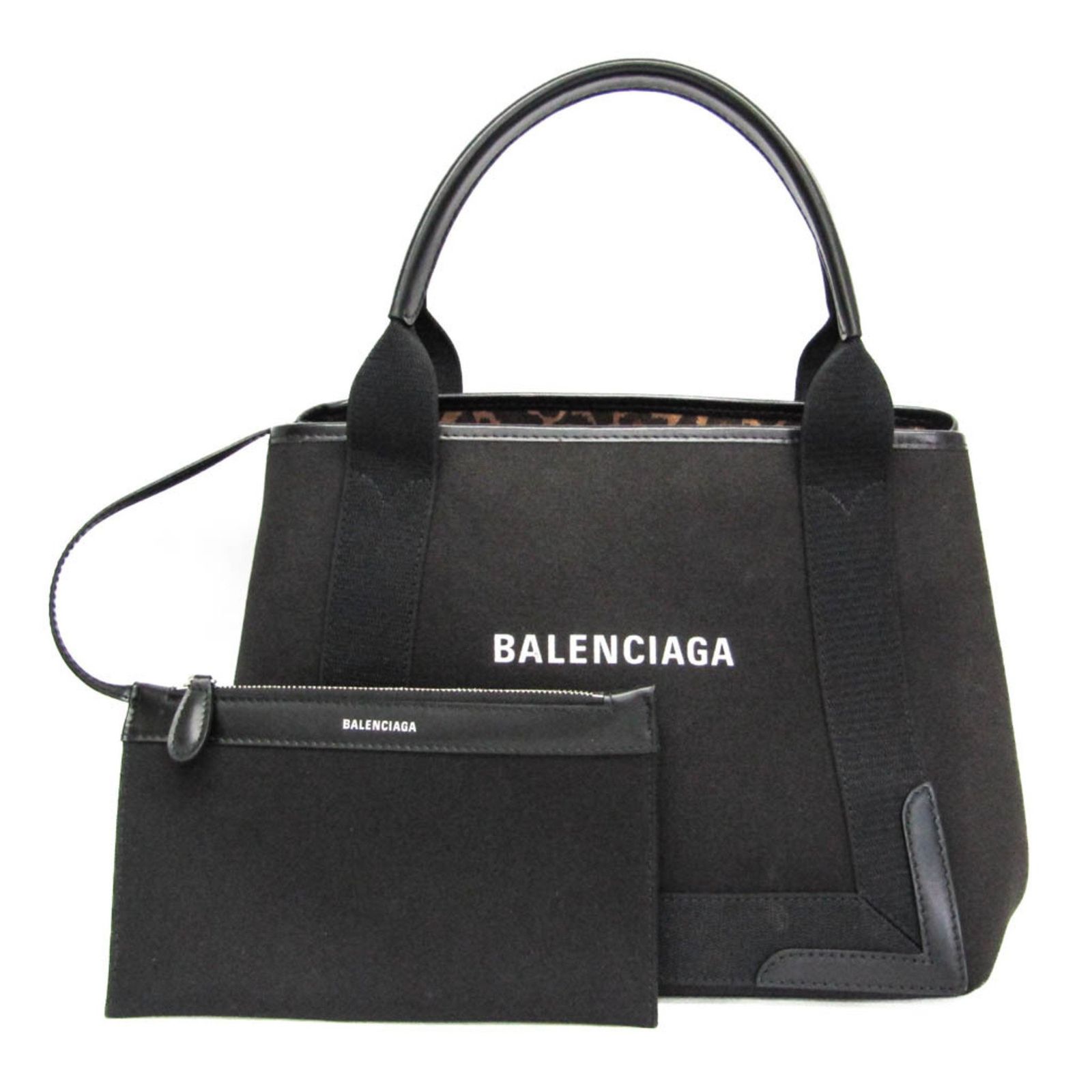 バレンシアガ(Balenciaga) ネイビーカバスS レオパード柄 339933