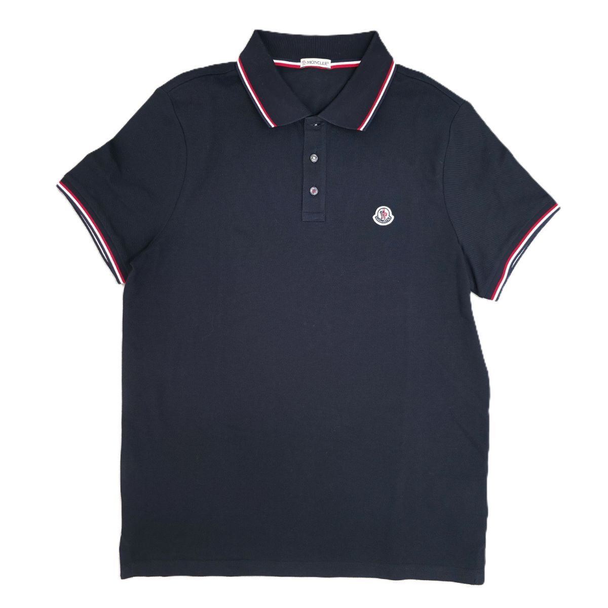 MONCLER モンクレール トリコロール 半袖ポロシャツ ワッペン付き