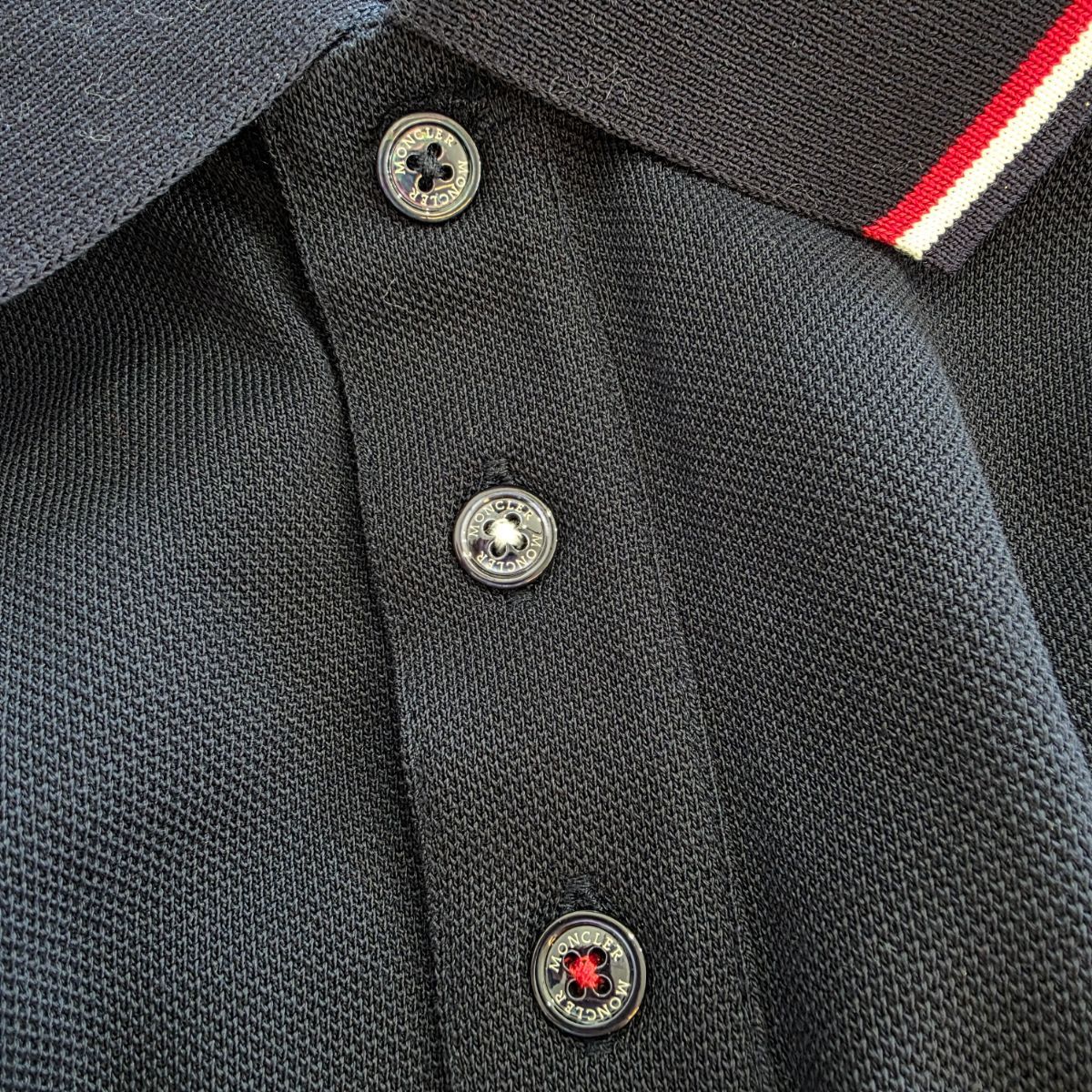 MONCLER モンクレール トリコロール 半袖ポロシャツ ワッペン付き