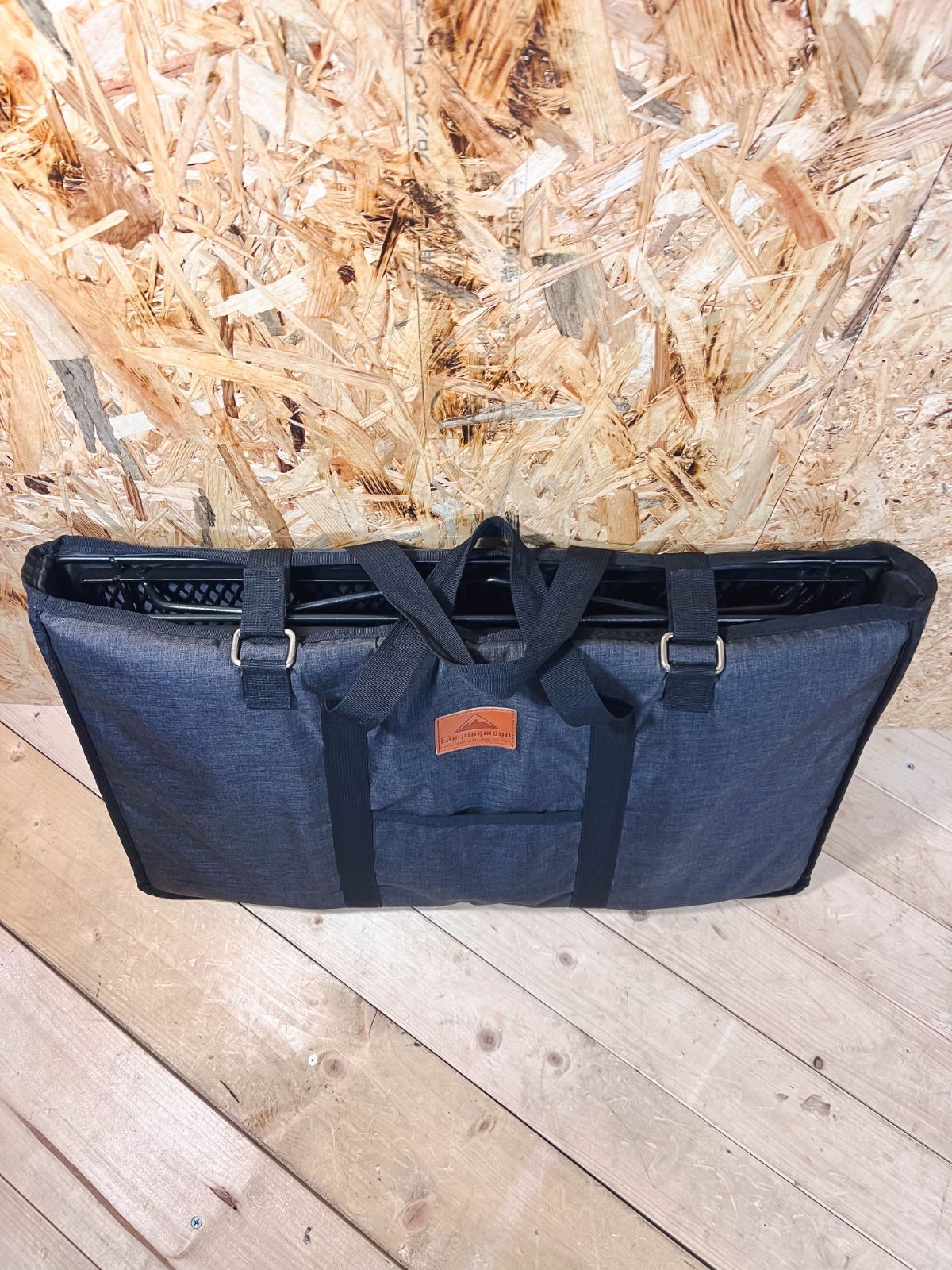  ケース付き 2段ブラック テーブル エキスパンドメタル 黒ギア 折り畳みラック メッシュテーブル スタッキングラック T 238 キャンピングムーン アウトドアテーブル テーブル チェア ハンモック