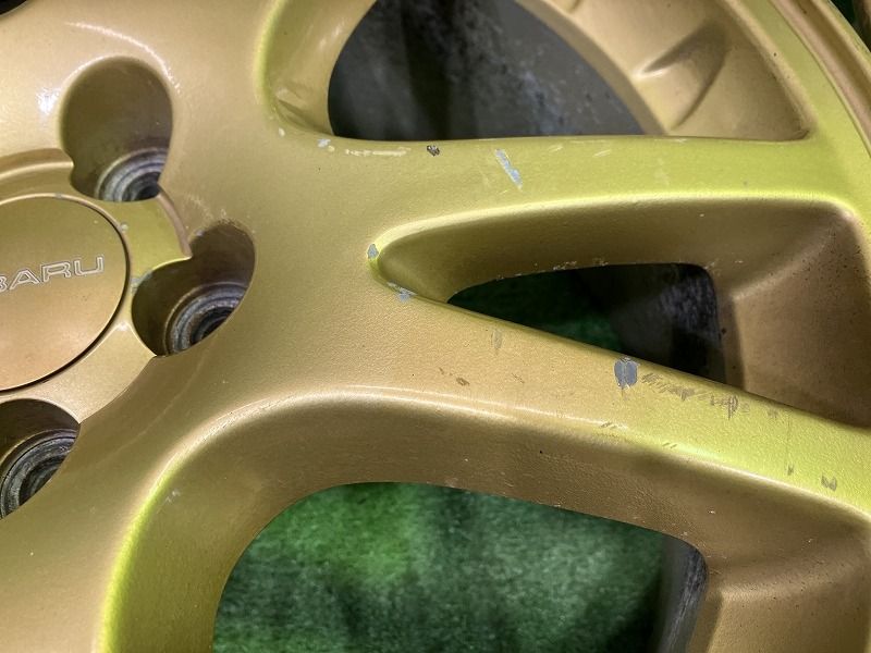 スバル SUBARU インプレッサ GDB ホイール アルミ ゴールド 17インチ 7 5 J 5穴 4本 100 53 28111 FE 000