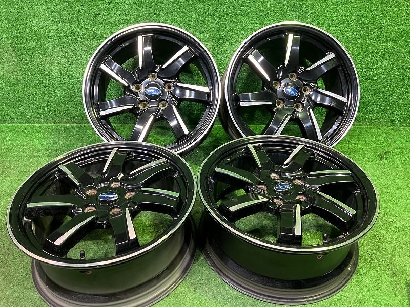 スバル SUBARU レヴォーグ VMG ホイール アルミ ブラックポリッシュ 17インチ 7 J 5穴 4本 114 3 55 28111 VA 000