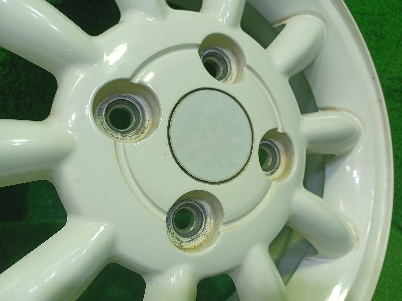  スズキ SUZUKI ラパン HE 21 S ホイール アルミ ホワイト 13インチ 4 00 B 4穴 4本 100 45 43200 75850 ZGS 13インチ ホイール