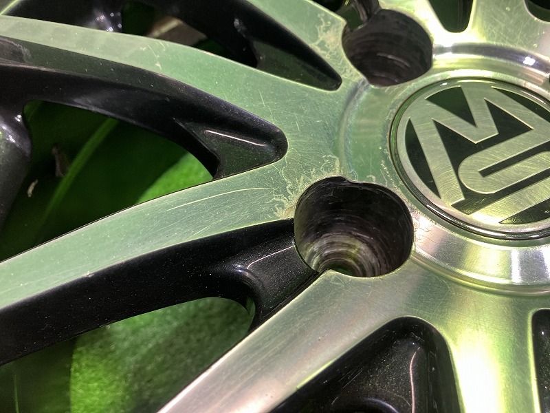 MS ｱｸｱ ホイール アルミ ブラックポリッシュ 15インチ 6 J 4穴 4本 100 43