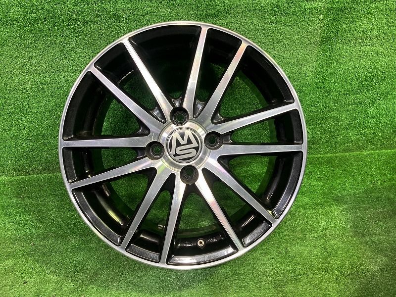  MS ｱｸｱ ホイール アルミ ブラックポリッシュ 15インチ 6 J 4穴 4本 100 43 15インチ ホイール