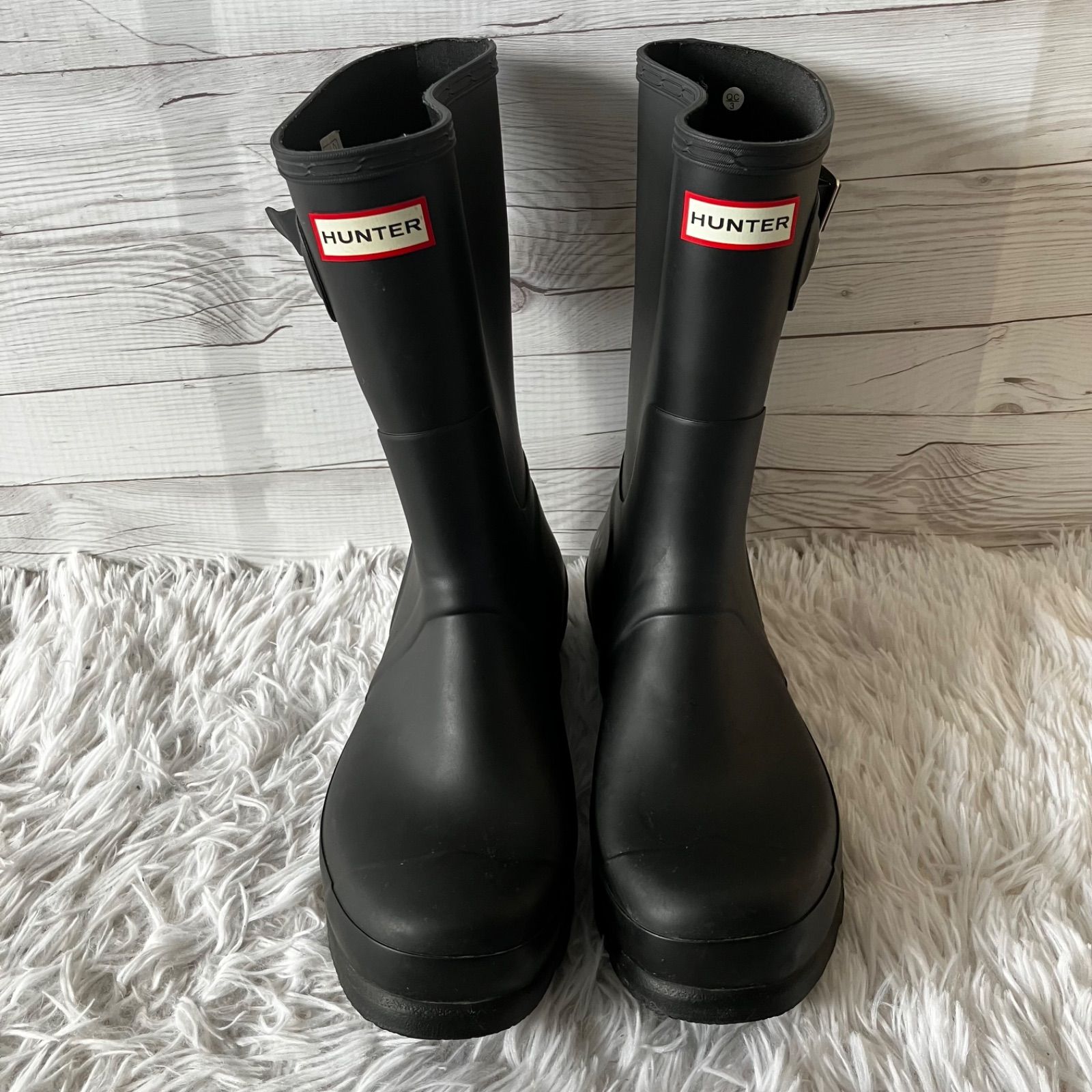 HUNTER レインブーツ ブラック 長靴 ハンター ロングブーツ メンズ